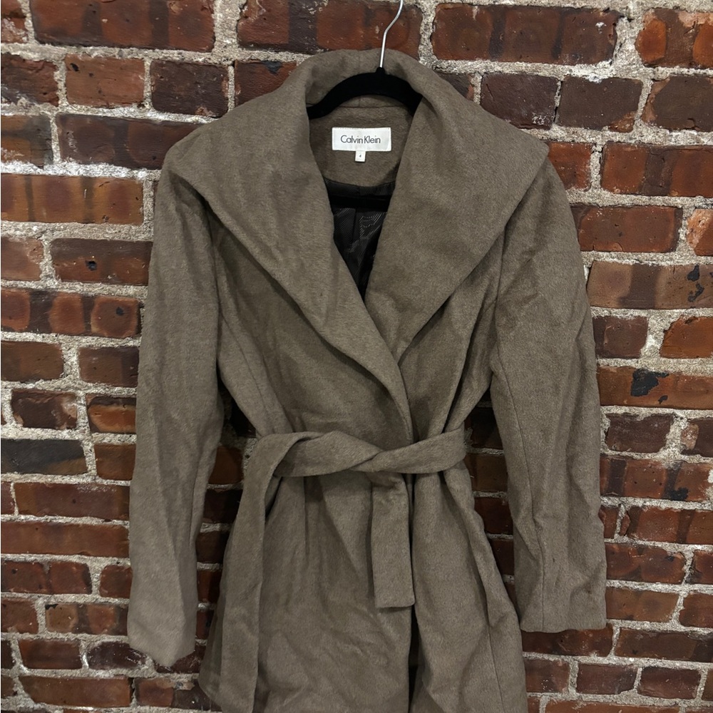 Calvin Klein Women's Taupe Trench Coat